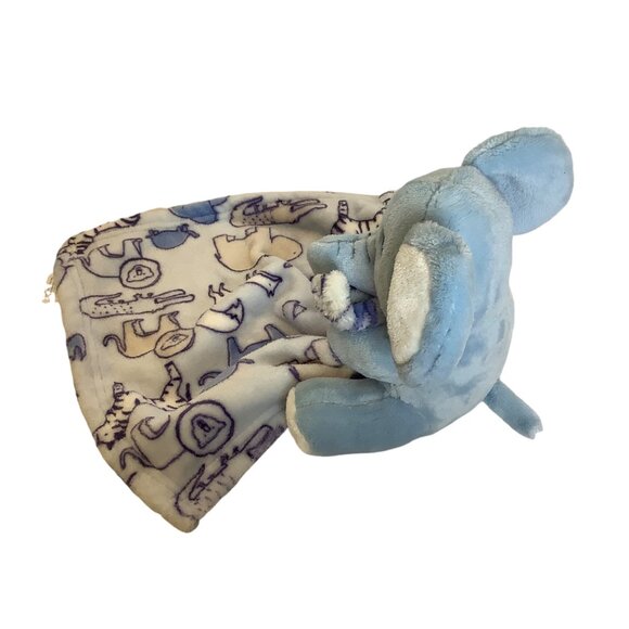 Elephant Plush Baby Blanket Lovey Security Little Beginnings Zoo Animal 12"x12" - Picture 5 of 8